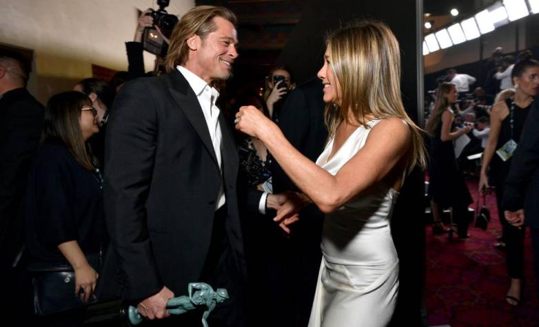 Publican la primera foto de la reunión virtual entre Brad Pitt y Jennifer Aniston