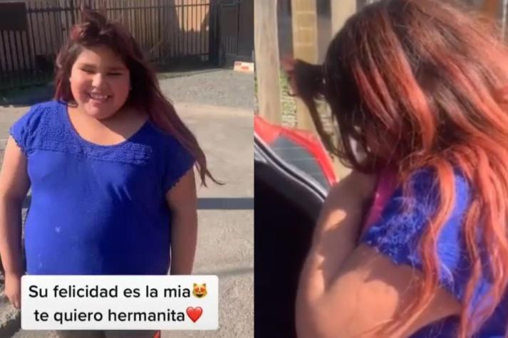 Niña es viral por emocionarse al recibir de regalo un aro de luz