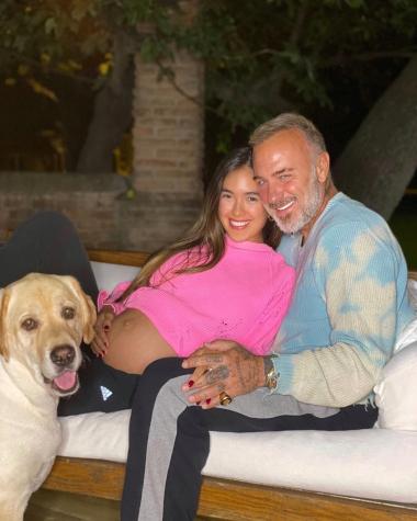 Gianluca Vacchi y Sharon Fonseca muestran a su bebé en redes sociales