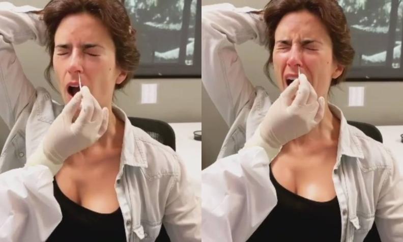 Paz Bascuñán sube extraño video haciéndose su test PCR número 30