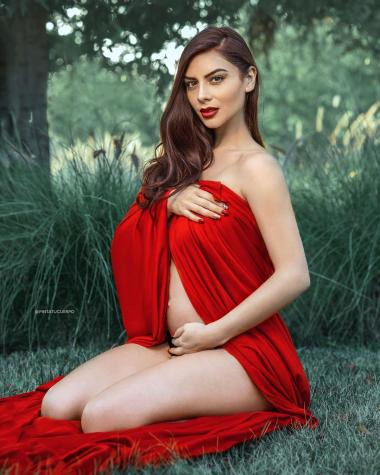 Kathy Contreras muestra su pancita con 7 meses de embarazo