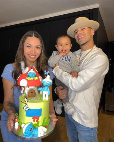 Lisandra Silva y Raúl Peralta celebran los 11 meses de Noah con enorme torta