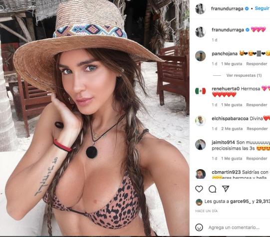 Fran Undurraga muestra su trasero con potente frase