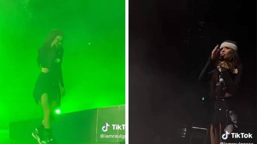 Danna Paola se abre la ceja en pleno concierto y debió terminar el show con vendas