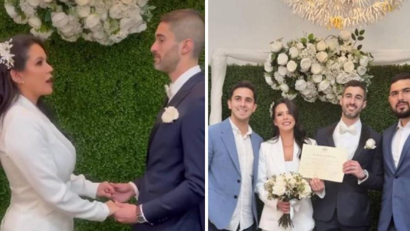 Con traje blanco: Angie Alvarado se casó y mostró fotos y videos de su matrimonio