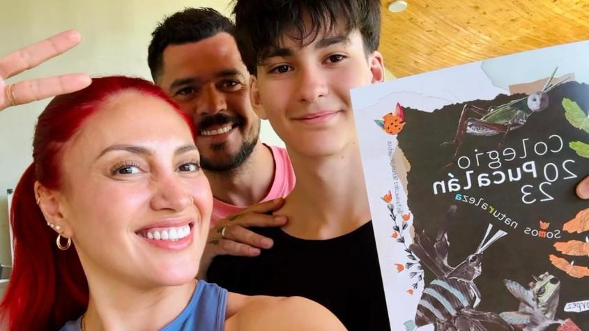 Karen Bejarano celebra importante logro escolar de su hijo