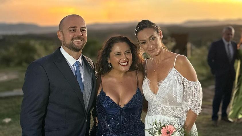 Pamela Leiva sufrió fuerte caída en matrimonio de Andrea Dellacasa