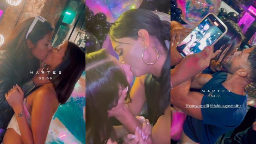 ¡Se besó con todos! Cony Capelli celebró su cumpleaños en alocada fiesta