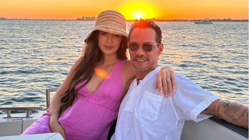 Marc Anthony y Nadia Ferreira sorprendieron a todos con la primera foto del rostro de su hijo