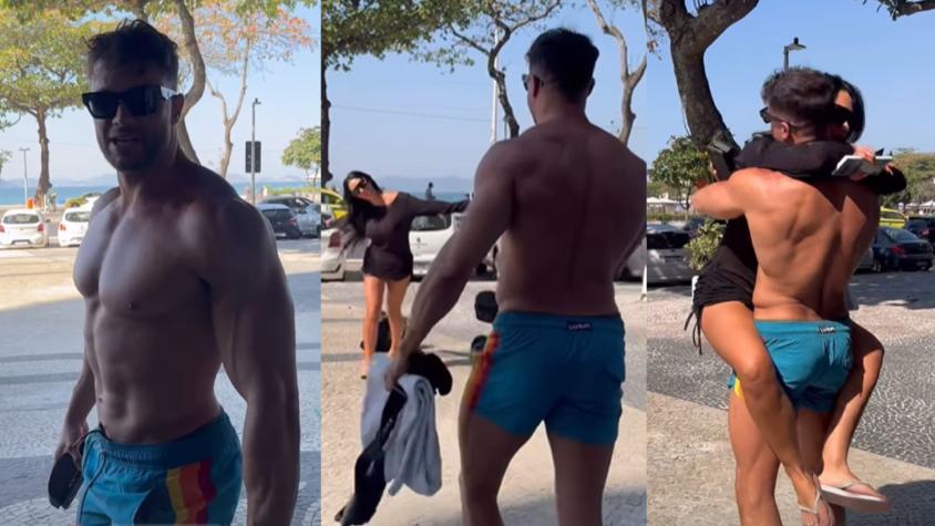 "Las casualidades de la vida": El "sorpresivo" encuentro de Fabio Agostini y Pamela Díaz en Brasil