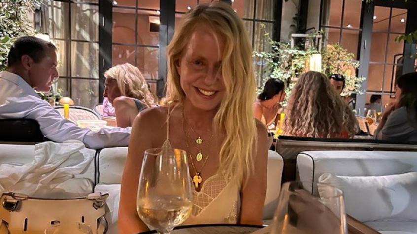 Cecilia Bolocco reapareció en el cumpleaños de Máximo Menem tras sufrir lesiones en su rostro