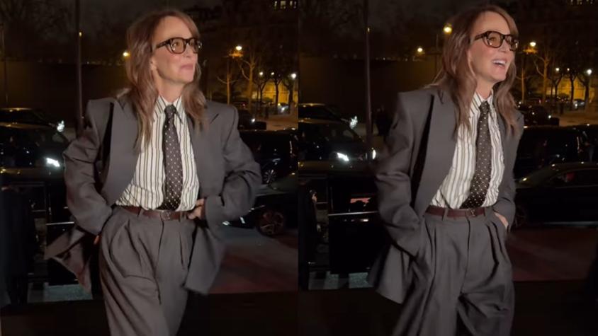 ¿Nueva tendencia?: Actriz de Emily in Paris deslumbró con traje estilo terno en Fashion Week
