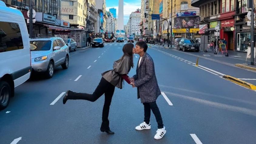 Américo comparte tierno registro junto a Yamila Reyna: "Como me gustas"