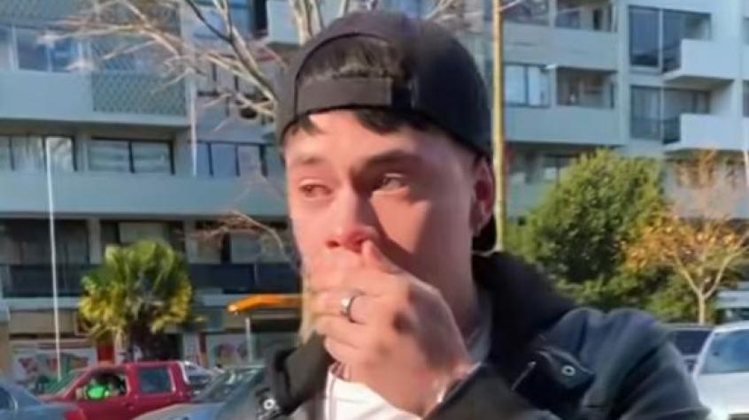 TikToker fue salvado en vivo tras frustrado reto viral en Concepción: "Casi me muero grabando"