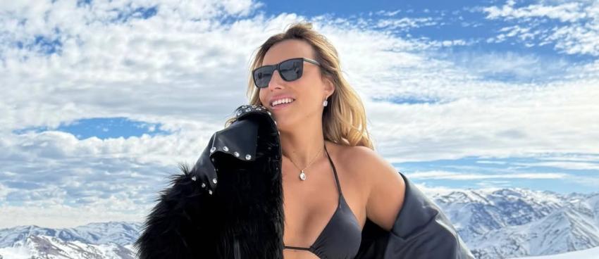 Trinidad Cerda sorprende con inesperado destape en la nieve: interpretó canción de RBD