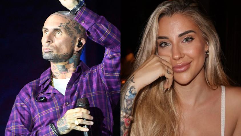 La coqueta interacción de Emanuel Noir, vocalista de Ke Personajes, y Gemma Collado