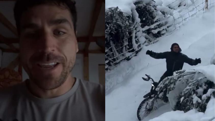 Pangal Andrade reveló el gran inconveniente que vivió por la intensa nevada en el Cajón del Maipo