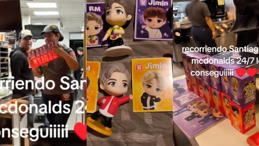 La hazaña de una fan chilena de BTS: recorrió McDonald’s para conseguir toda la colección TinyTAN