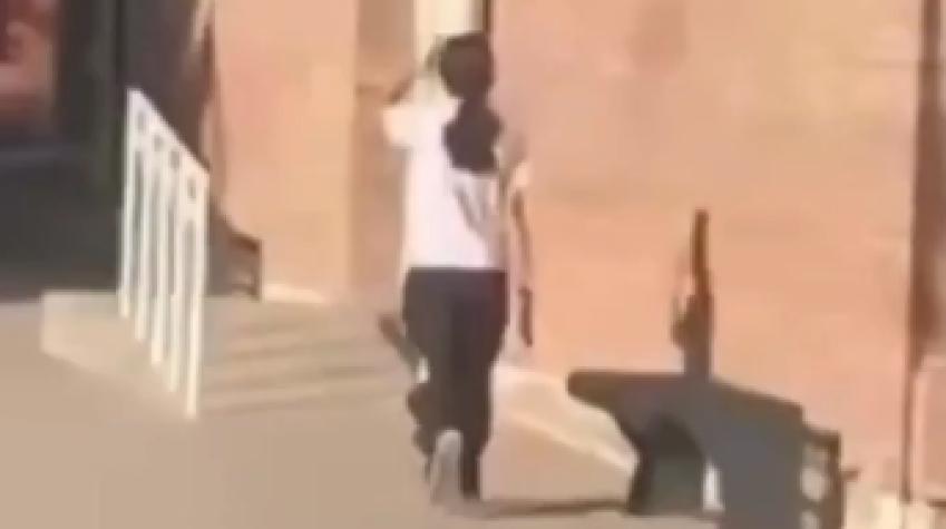 Adolescente armada en Mendoza/X