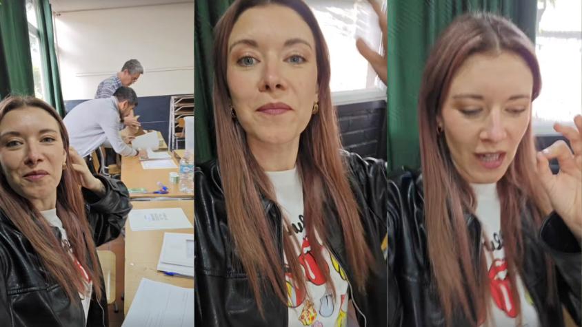 El increíble error de Carla Jara en su rol como vocal de mesa: la animadora entregó los motivos