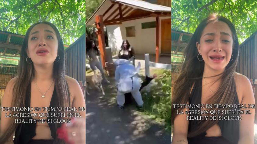 Conocida influencer chilena denuncia entre lágrimas brutal agresión en reality de DJ Isi Glock: "Me trajeron engañada"