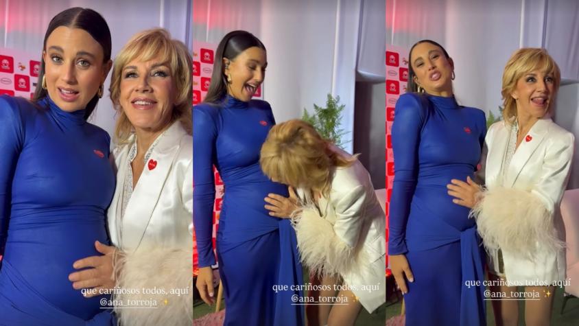 ¿Se le salió? Tita Ureta confirmó el sexo de su bebé en medio de "bendición" de Ana Torroja