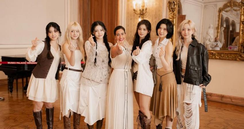 NMIXX con la alcaldesa de Viña del Mar Macarena Ripamonti