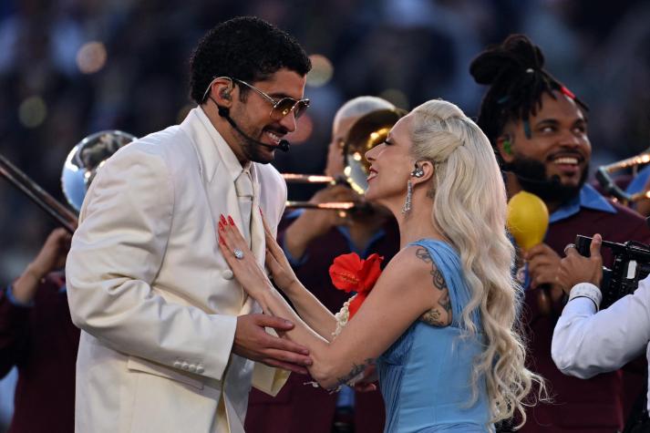 Bad Bunny y Lady Gaga en el Super Bowl - AFP