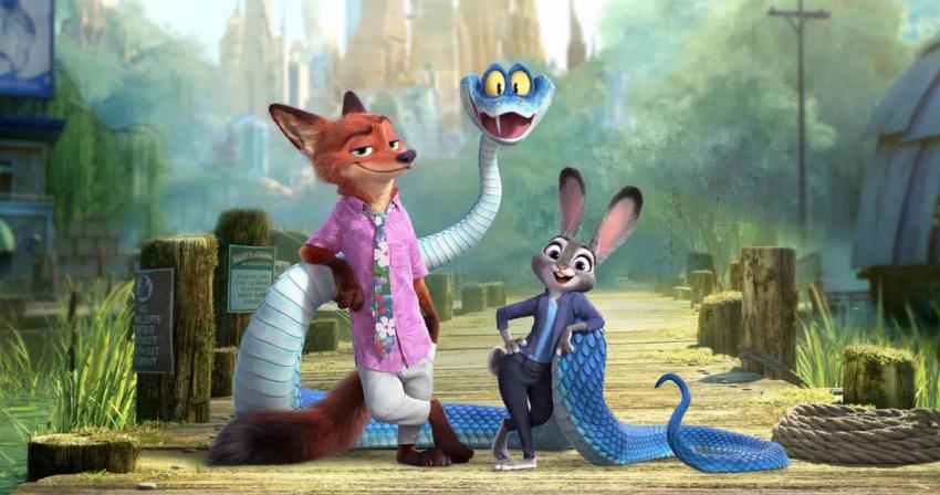 Nick Wilde, Judy y  Gary De’Snake en Zootopia 2