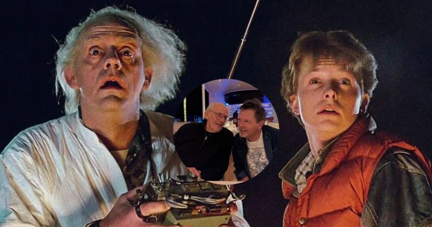 Michael J. Fox y Christopher Lloyd emocionan a fans de "Volver al futuro" con reencuentro tras más de 40 años - Universal