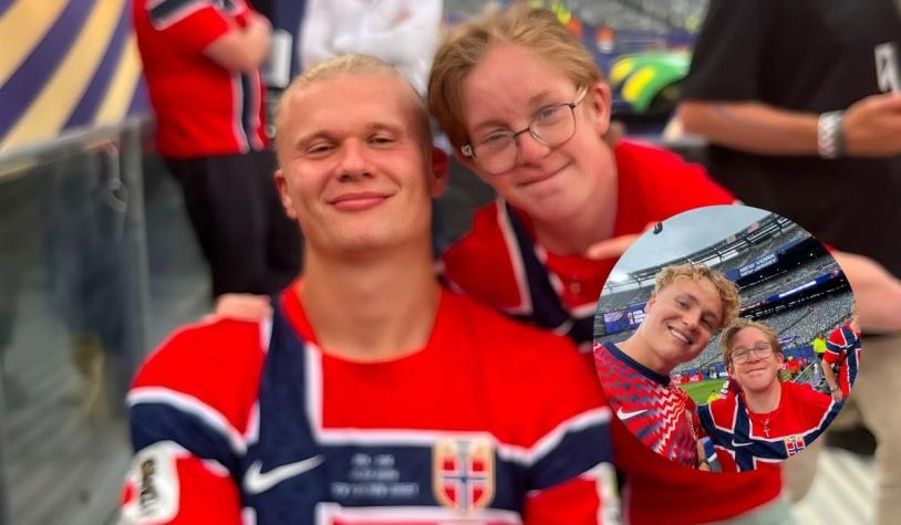 Niño chileno se hace viral por foto con Haaland y otros futbolistas