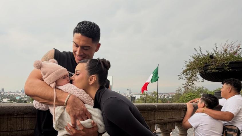 Emilia Dides acompañada de su pareja e hija - Instagram @emiliadides