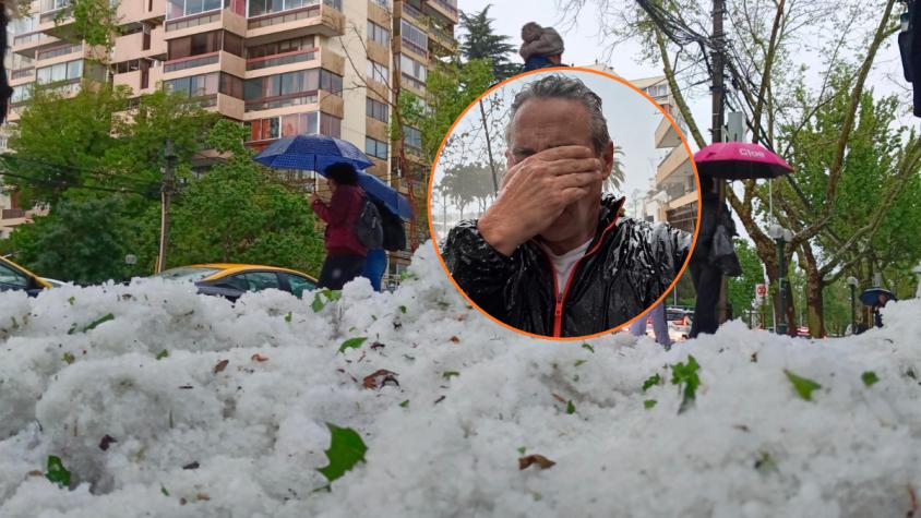 Así vivió José Luis Repenning la intensa lluvia con granizos en Santiago: “Para que se hagan una idea”