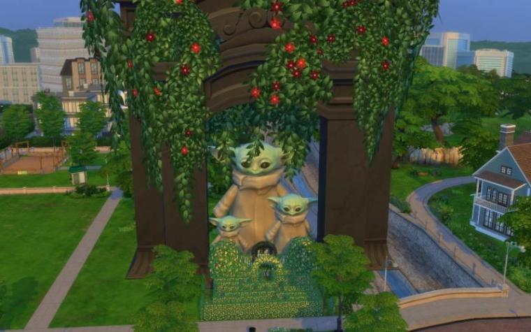 Jugadores de Sims 4 hacen altares a Baby Yoda