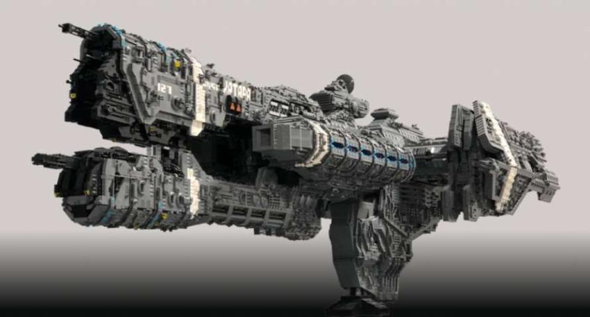 Fan de Halo crea fragata de 25.000 piezas de LEGO