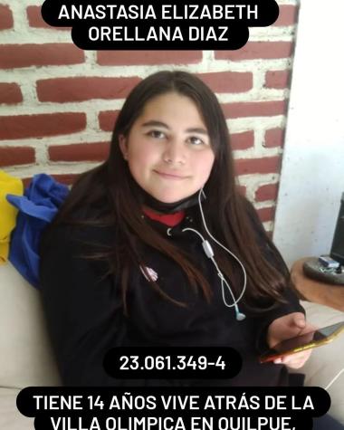 Quién es Anastasia Orellana, la niña de 14 años que está desaparecida tras incendio en Quilpué