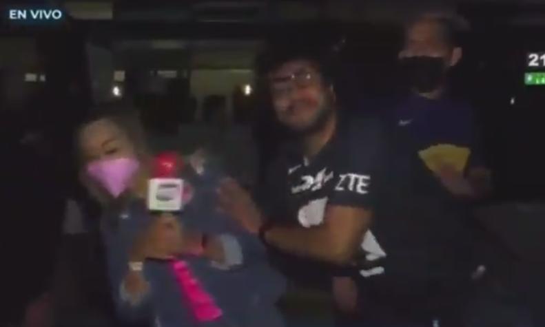  Periodista deportiva sufrió acoso en vivo por un hincha en México