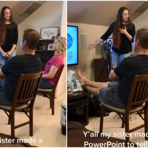 Joven usa presentación de Power Point para contarle a sus padres que es Stripper