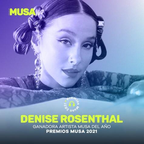 Denise Rosenthal recibió el galardón a mejor “Artista del año” en los Premios Musa