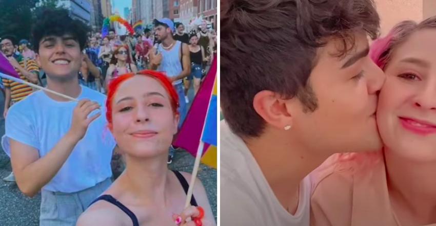 "Soy la única mujer que le gusta": Influencer pansexual revela romance con chico gay
