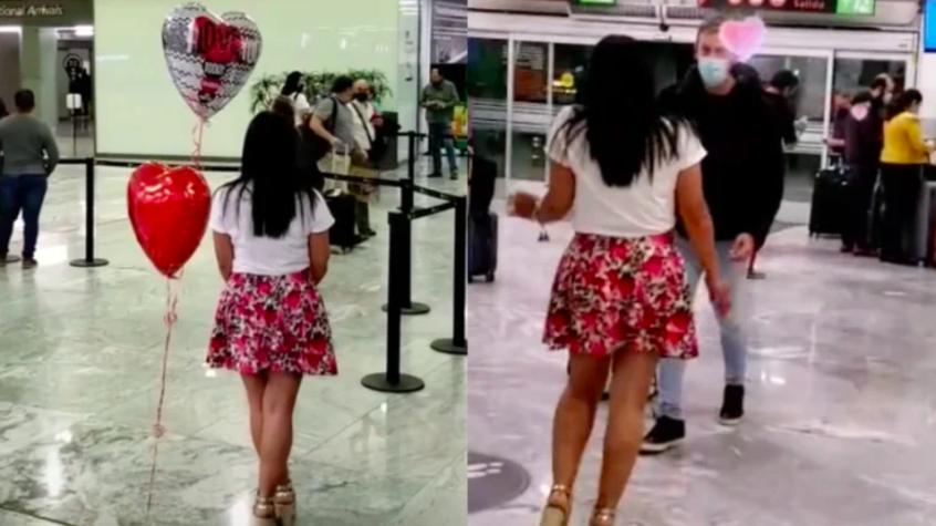 ¿Exceso de filtro? Mujer acudió al aeropuerto para recibir a su novio virtual y él no la reconoció 