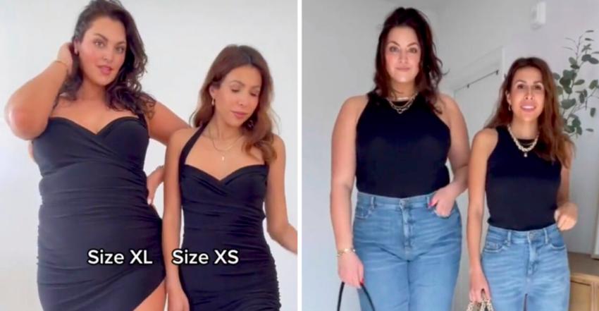 Mujer de talla “XXL” compra la misma ropa que sus amigas y prueba que puede verse igual de genial