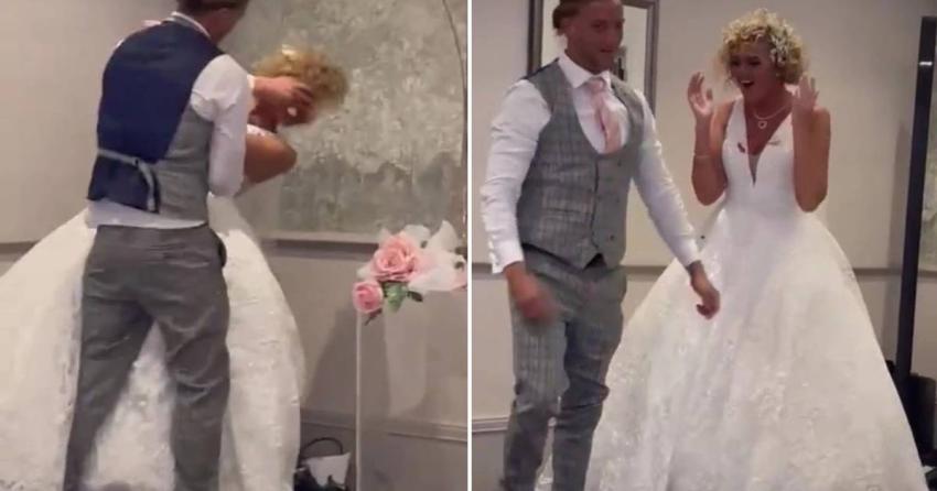 Hombre enfurece a las redes sociales tras tirar el pastel de bodas en la cara de su novia