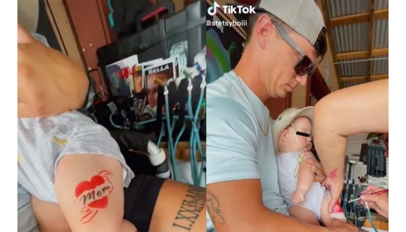 Padres suben video ‘tatuando’ a su hijo de 6 meses y les llueven las críticas 