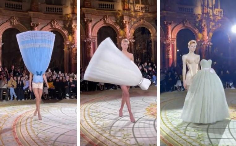 El particular desfile de vestidos surrealistas en La Semana de la Moda en Paris 