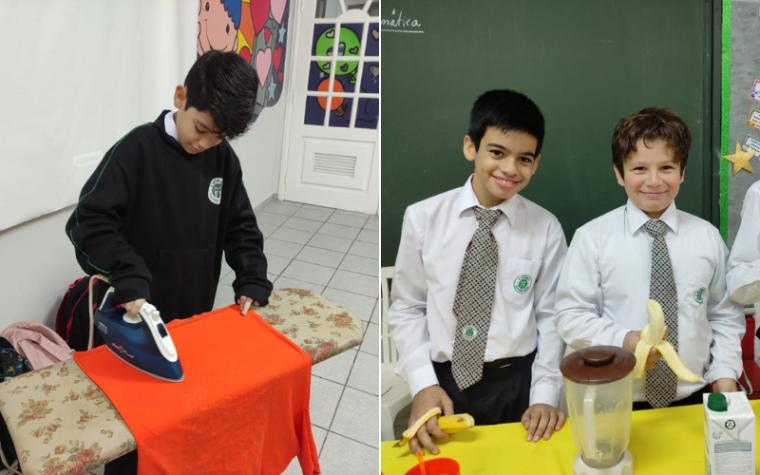 Colegio que enseña labores del hogar a sus alumnos se vuelve viral: Aprenden a planchar y hacer sus propios batidos