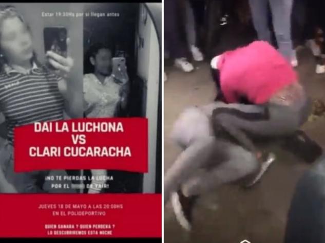 Dos mujeres se enfrentaron a golpes por un hombre frente a 300 personas: La pelea fue anunciada por Facebook
