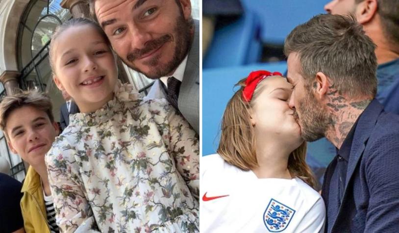  "Asqueroso": David Beckham enfrenta las críticas y explica por qué besa a su hija en la boca