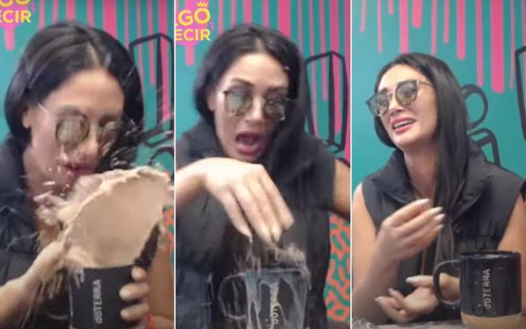 Pamela Díaz saca carcajadas con chascarro en vivo: “¡Me cayó toda la leche en la cara!”