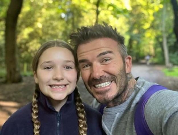 Registro de David Beckham siendo maquillado por su hija encanta en las redes